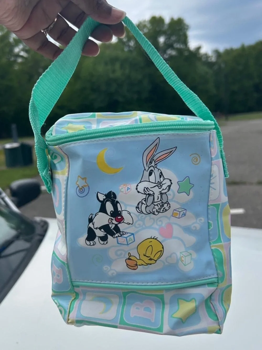 Vintage 2000 Baby Looney Tunes Insulated Lunch Bag Tweety Pastel Y2K Cooler Tote
